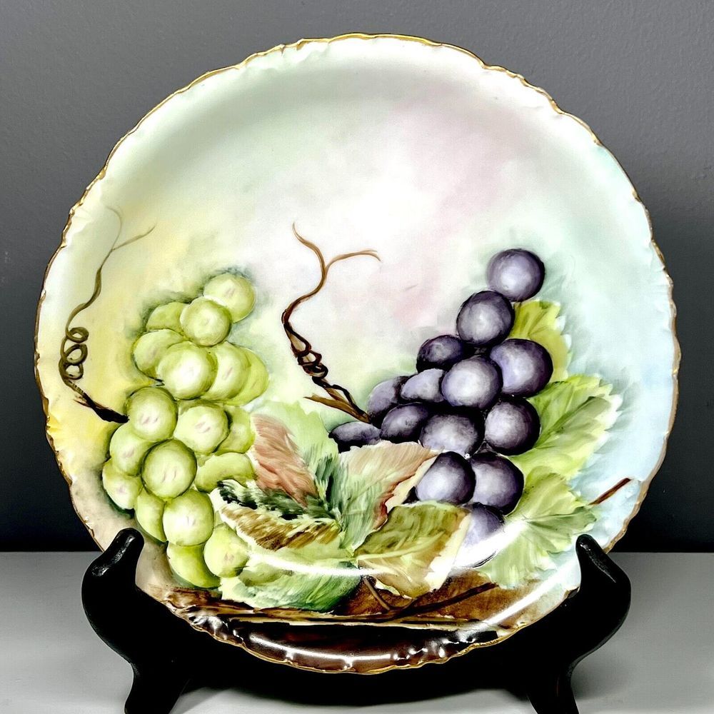 Rosenthal Versailles Bavaria Hand‎ Painted Bowl 8" Bowl Grapes Circa 1905 Signed